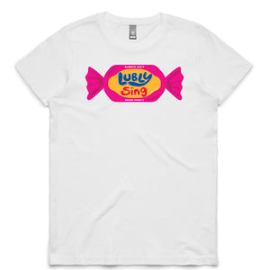 Lubly Sing Womens Tee (Bubble Gum)